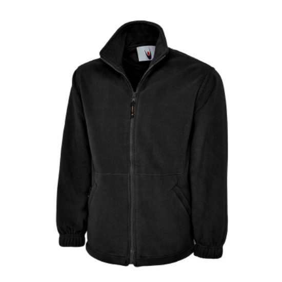 300G Uneek Classic Full Zip Micro Fleece Jacket, Black