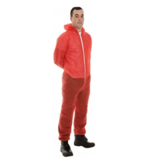 Picture of Non Woven Coverall, Red, Size M