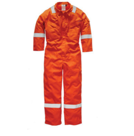 Picture of FR5402 Standard Pyrovatex Hivis Coveralls, Orange, Size 54T