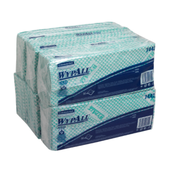 Picture of WYPALL X50 CLEANING CLOTHS-INTERFOLDED/Green, 6/Case