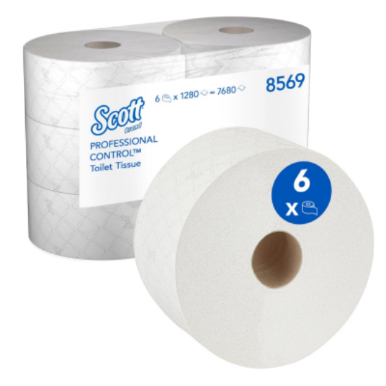 Picture of SCOTT® CONTROL TOILET TISSUE,CENTREFEED Roll, White, 314M, 6 Rolls Per case