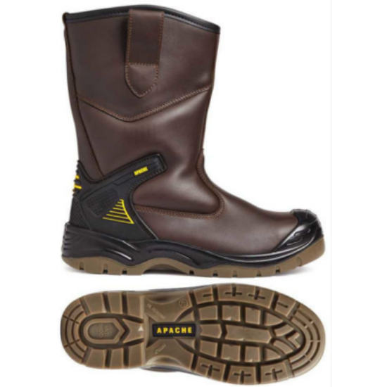 Apache Brown Waterproof Rigger Boot, S3