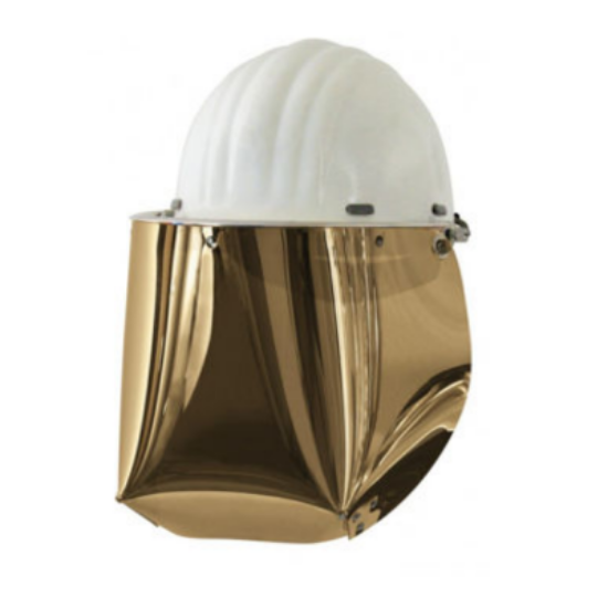 Gold Polycarbonate Visor with Chin Fold