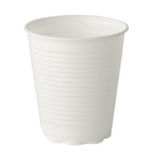 7oz White Squat Non-Vending Cups,  3000/Case