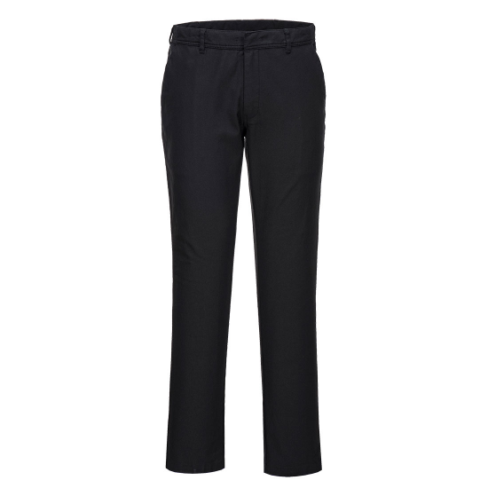 Picture of STRETCH SLIM CHINO TROUSERS, BLACL,EACH SIZE, 46 REGULAR