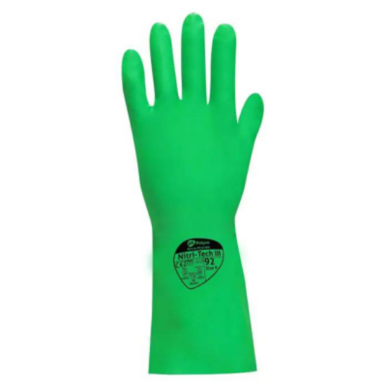 Picture of Polyco Nitri-Tech III Green Flocklined Glove, Pair