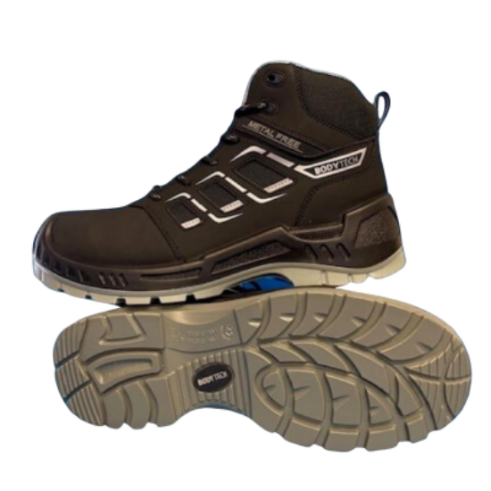 BODYTECH, DETROIT SAFETY HIKER BLACK LACED BOOT