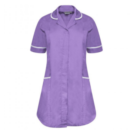 Picture of LADIES MATERNITY TUNIC, LILAC C/W WHITE TRIM, EACH