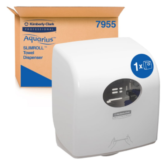 Picture of AQUARIUS™ SLIMROLL™ ROLLED HAND TOWEL DISPENSER, WHITE, EACH