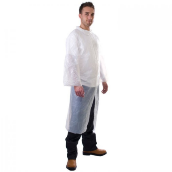 Picture of PE VISITOR COATS, WHITE, 500/CASE