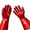 Picture of RED PVC GAUNTLET, 35CM, PAIR, 14 INCH