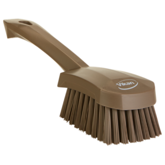 Picture of WASHING BRUSH WITH SHORT HANDLE, 270 MM, HARD, BROWN, EACH