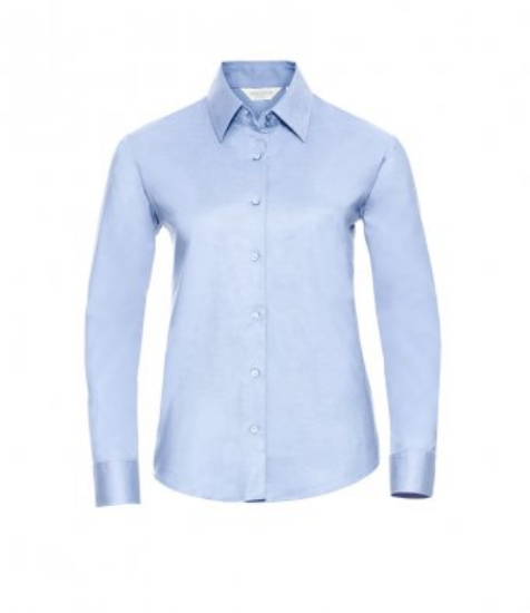 Picture of Russell Ladies L/S Oxford Shirt, Oxford Blue