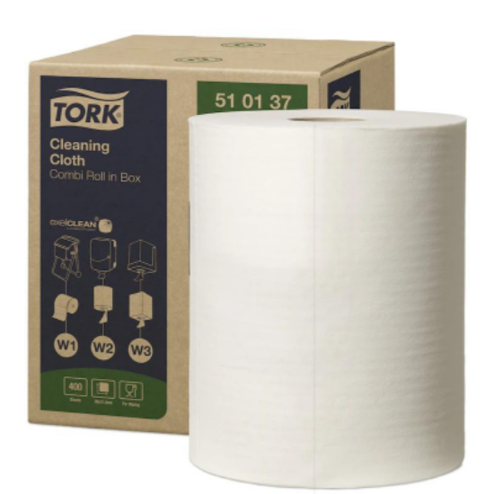 Picture of Tork Cleaning Cloth, 1PLY, White, 152M X 31.5 CM , Each