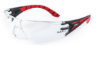 Picture of Riley Stream Safety Specs, Clear lens Red/Black Frame