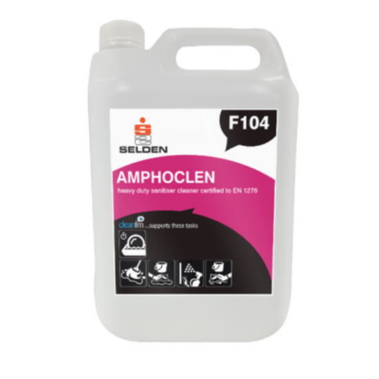Selden, Selden F104, 	Amphoclen Heavy Duty Foodgrade Sanitiser -5L