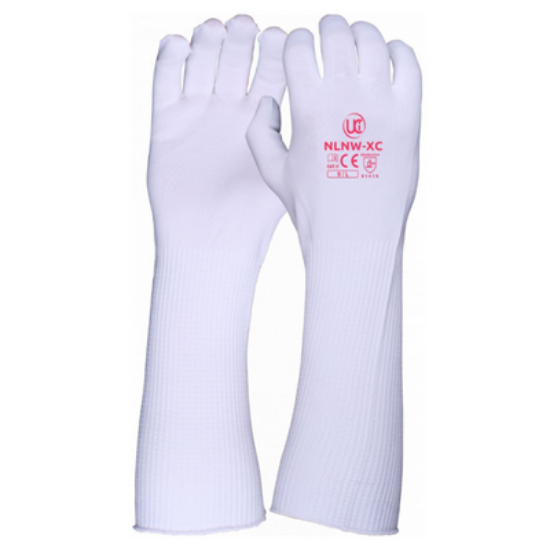 Picture of 13 Gauge Nylon Glove W/Extended Cuff, White