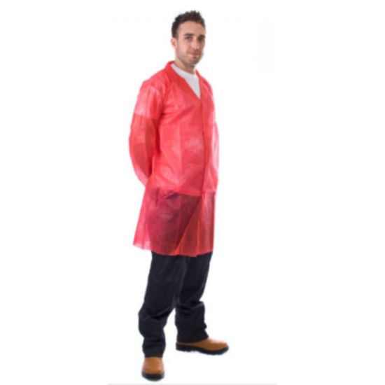 Picture of NON WOVEN VISITOR COAT RED (50), SIZE:3XLARGE