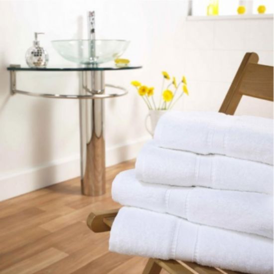 Elegance Bath Towels, 480gsm, 3/Pack, White