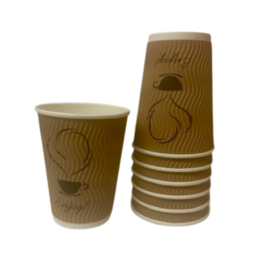 12oz Rippled Double Wall Paper Cups