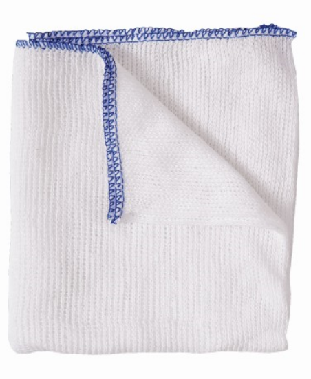 Picture of Dishcloth Bleached, Sewn Blue, 10/Pack