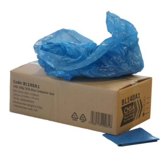 Picture of 140L 20Kg Blue Compactor Bag, 100/Case