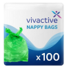 Vivactive Incontinence Nappy Disposal Bags, XL, 100/Pack