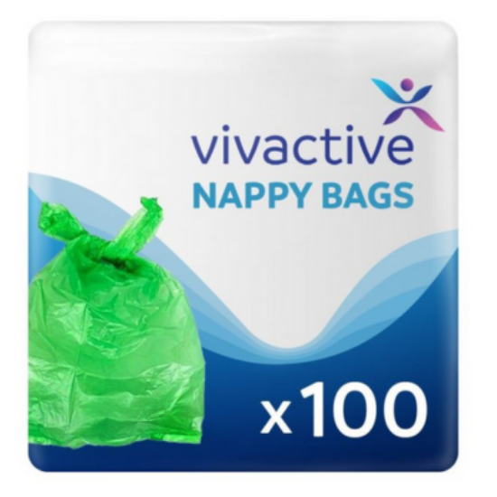 Vivactive Incontinence Nappy Disposal Bags, XL, 100/Pack