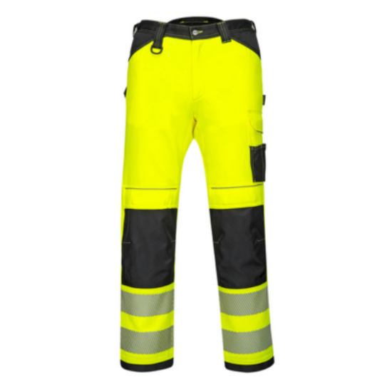 Picture of Portwest Hi- Vis Work Trousers, Yellow/Navy