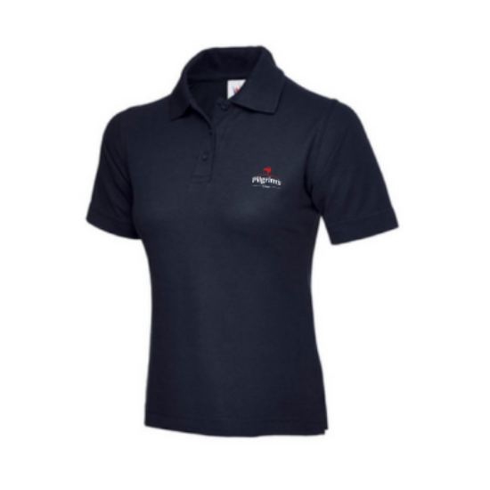Picture of Ladies Navy Polo Shirt, C/W P176 Logo, Each