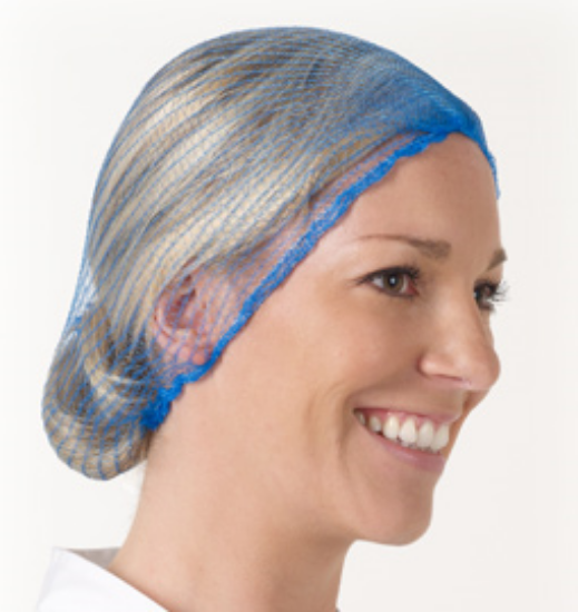 Picture of HAIRTITE HAIRNET, METAL FREE, 24" BLUE 100/POLY BAG