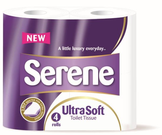 Picture of Serene Ultra Quilted Toilet Roll, 3 Ply, 170 Sheets, 10 x 4 Pack, Case