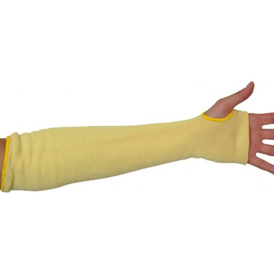 Picture of Kelvar Cut Resistant Sleeve 18" Bartacked, Each, Has Holes For Fingers