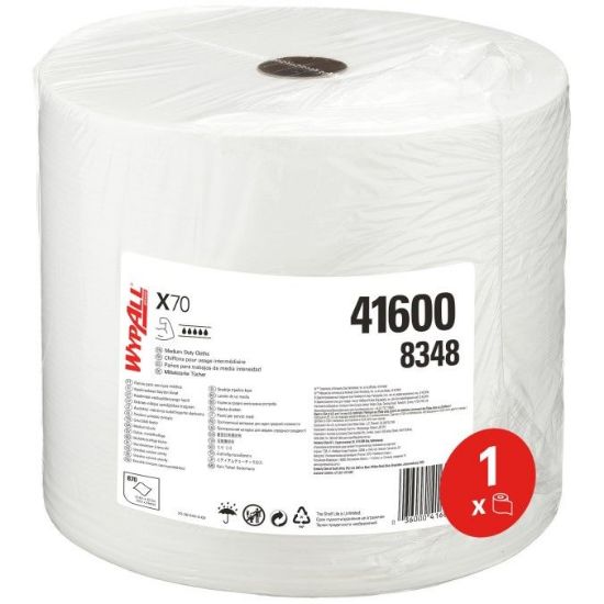 Picture of WYPALL® X70 REUSABLE Cleaning Cloths, 870 Wipers, White, each