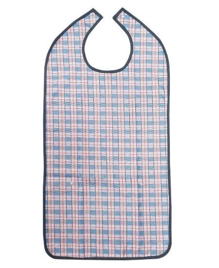 Picture of Alerta Adult Bib, 70cm, Pink Check