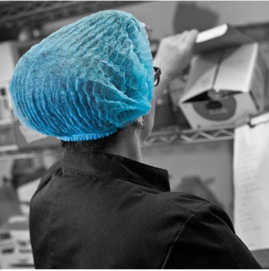 Picture of Mop Cap Double Stiched/Elasticated Blue, 1000