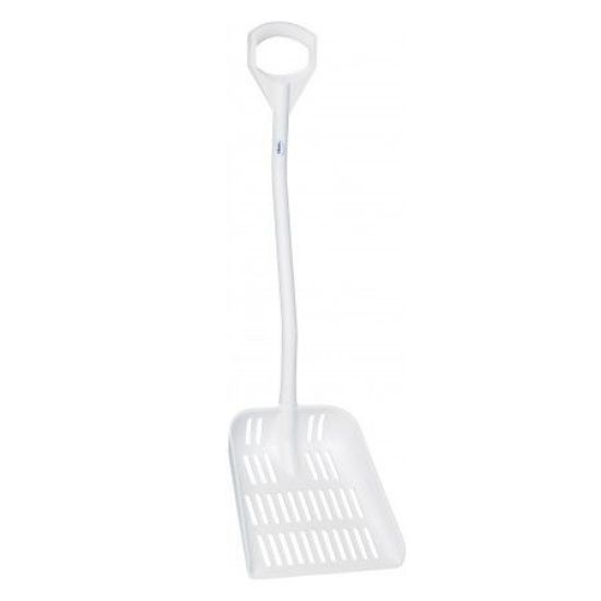 Picture of ERGONOMIC SHOVEL WITH DRAIN HOLES, WHITE, EACH