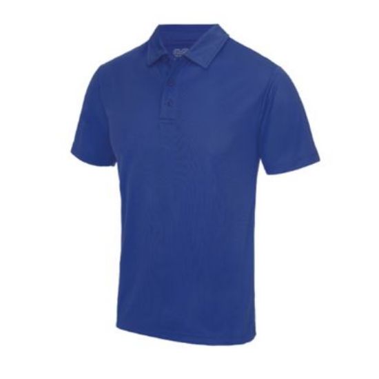 Picture of Royal Blue Kids Cool Polo Shirt C/W Hilltop Dancers Dergina Logo (H74)
