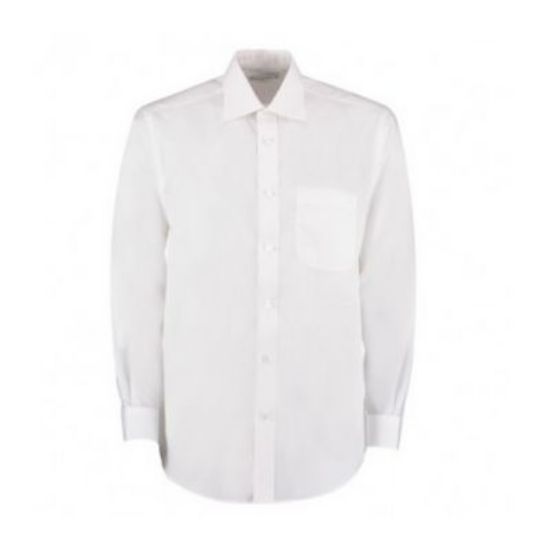 Picture of Kustom Kit Classic Fit Men's Long Sleeve Business Shirt, White