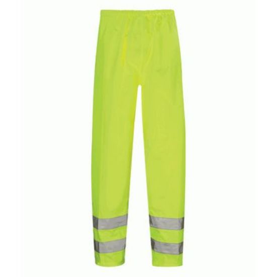 Picture of Bodytech Hi Vis Rain Trouser, Yellow, 2 Bands