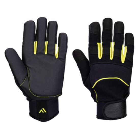 Picture of Portwest Anti-Vibration B600 PU Mechanical Glove, Black
