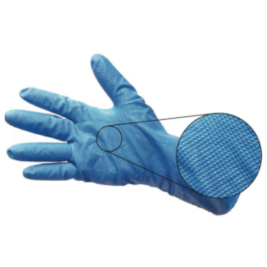 Picture of BODYTECH, NITRILE EXTRA LONG, DIAMOND GRIP GLOVES, BLUE, 1000/CASE