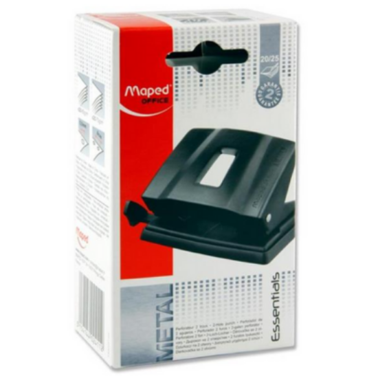 Picture of Maped Essentials 2 Hole Paper Punch 20/25 Sheets BLACK (EACH)