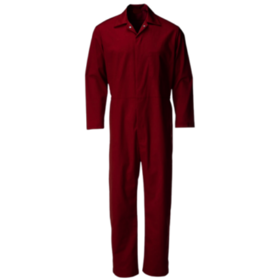 Picture of FOODTRADE COVERALL LONG SLEEVE, BURGUNDY, EACH, PATTERN: 2400
