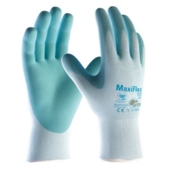 Picture of MAXIFLEX ACTIVE KNITWRIST NBR PALM COATED GLOVES, LIGHT BLUE, PAIR