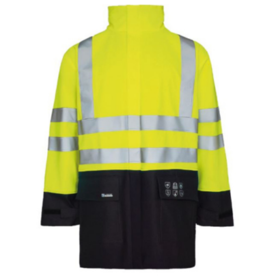 Picture of MULTINORM HI-VIS JACKET, EXTRA STRONG PVC QUALITY, YELLOW/NAVY, EACH