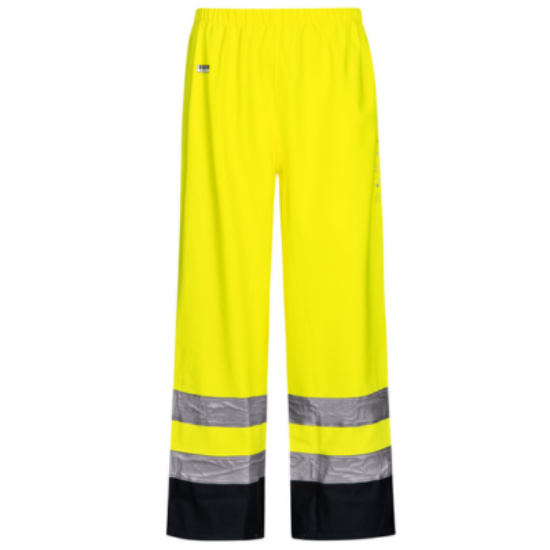 Picture of MULTINORM HI-VIS TROUSERS, EXTRA STRONG PVC QUALITY, YELLOW/NAVY, EACH