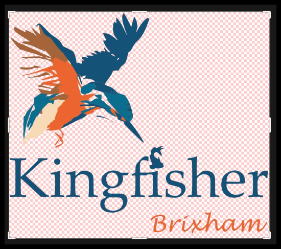 Picture of Brixham Kingfisher Heatseal Logo on LB (K117)