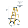 Picture of WERNER, FIBREGLASS STEPLADDER, 6 TREAD EACH