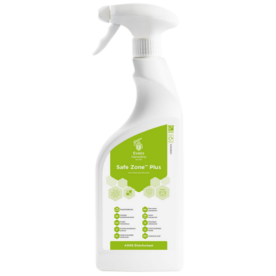Picture of EVANS SAFE ZONE PLUS, VIRUCIDAL DISINFECTANT, 750ML, EACH